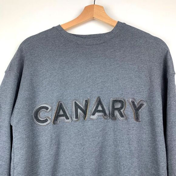 Canary Hip Wear Crewneck Sweatshirt Adult Womens Medium Gray Delta Fleece - Picture 3 of 9